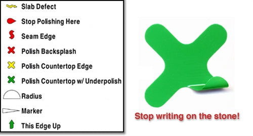 Peel & Stick Waterproof Fabrication Symbols