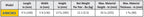 Technical specification table