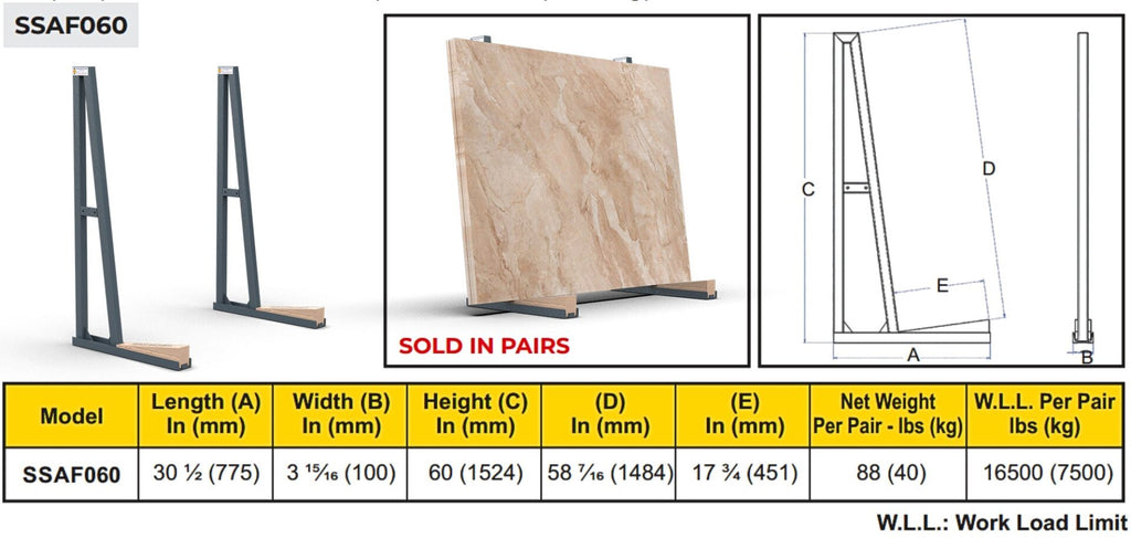 Abaco Single Sided A-Frame - SSAF060