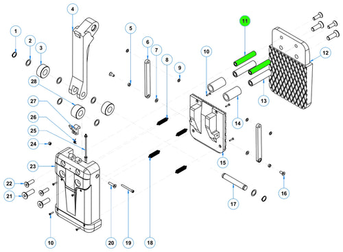 11 Top pin for ALG40