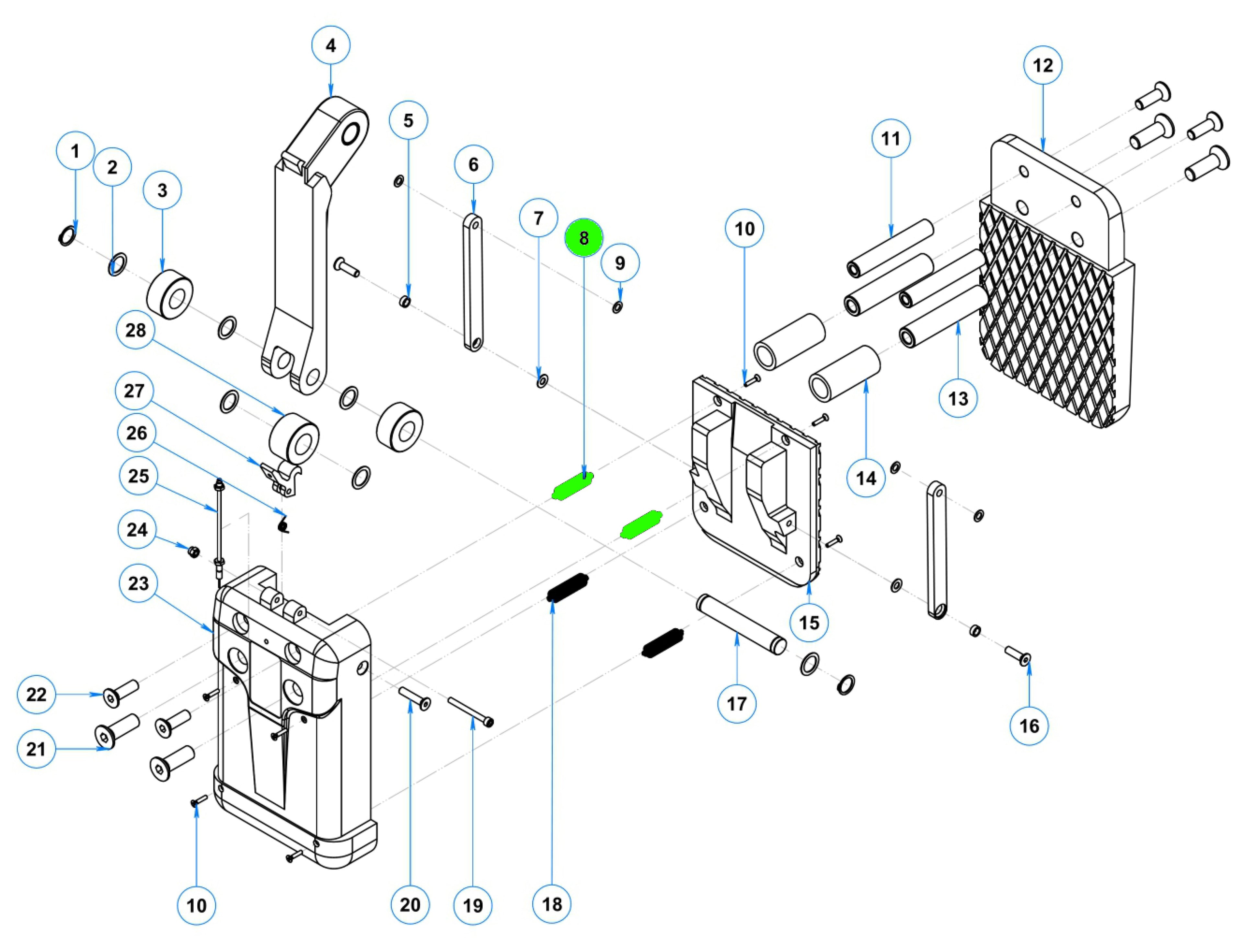 08 Top extension spring for ALG50 (SET OF 2)