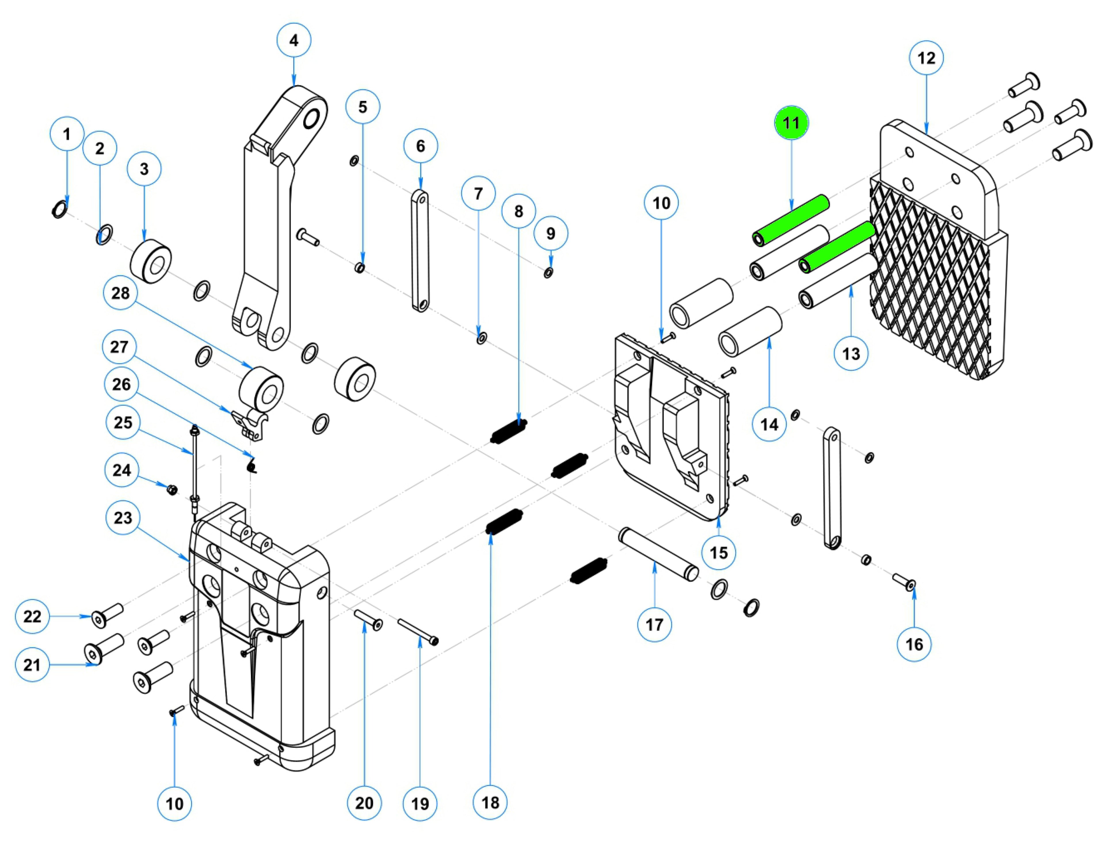 11 Top pin for ALG50