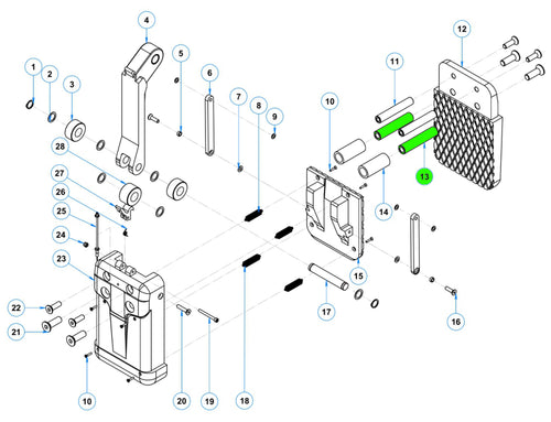 13 Bottom pin for ALG50