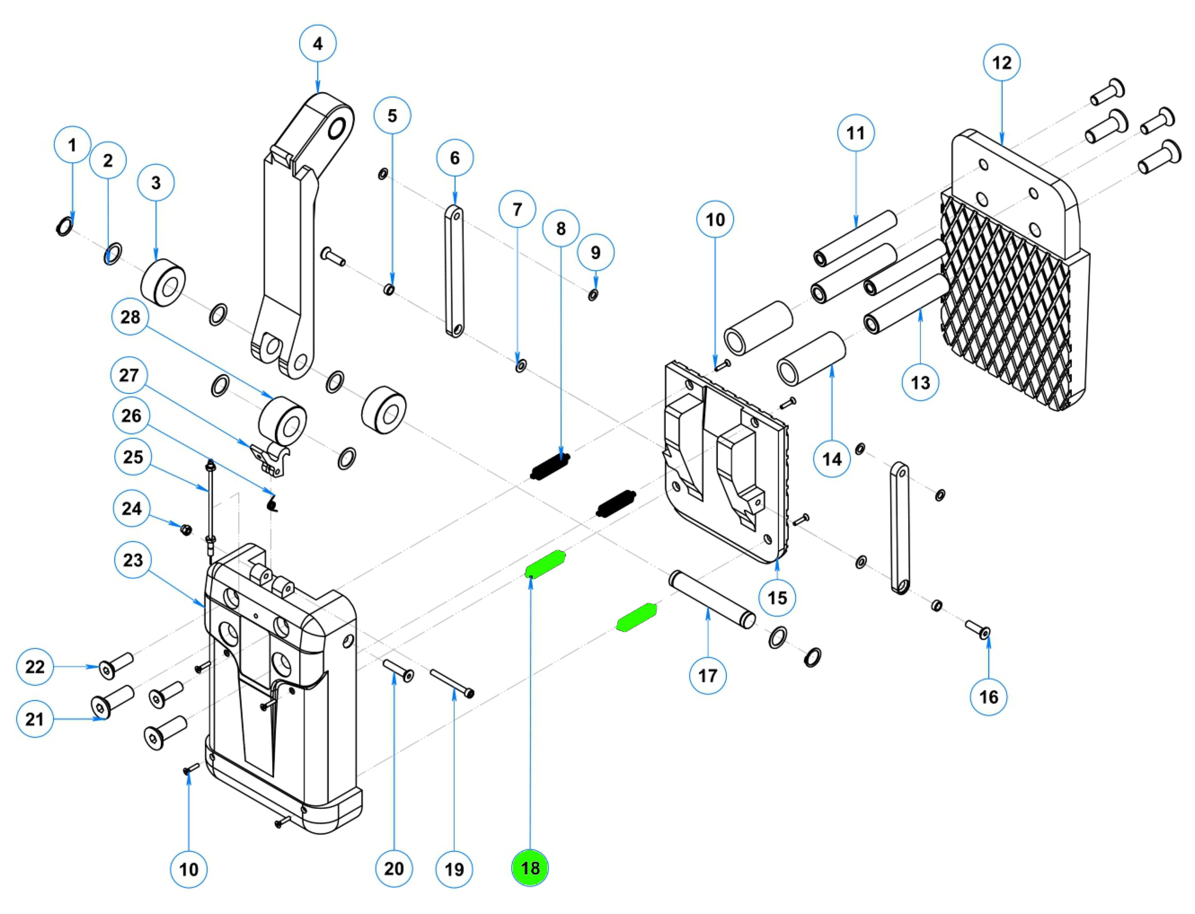 18 Bottom extension spring for ALG50