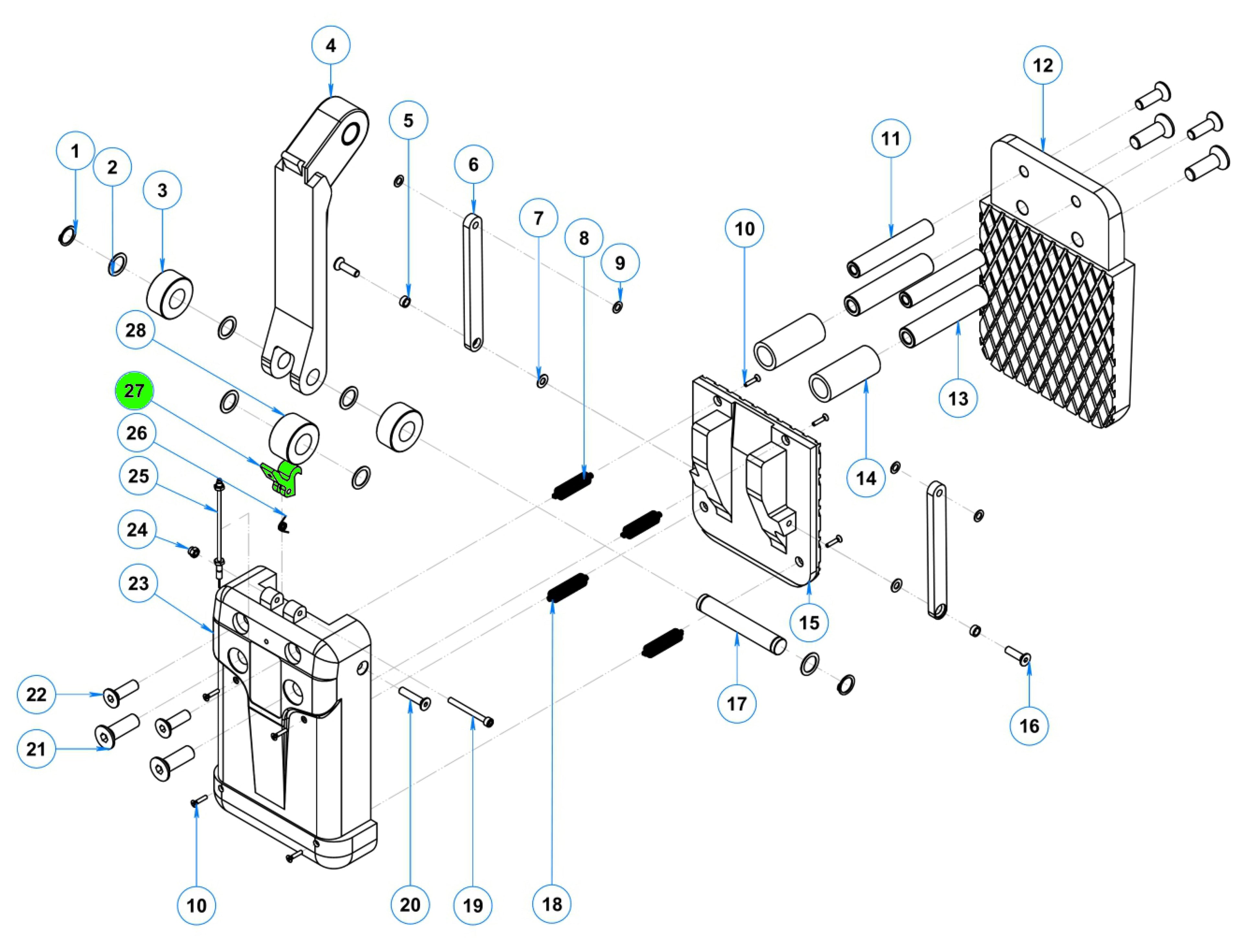 27 Locking latch for ALG50
