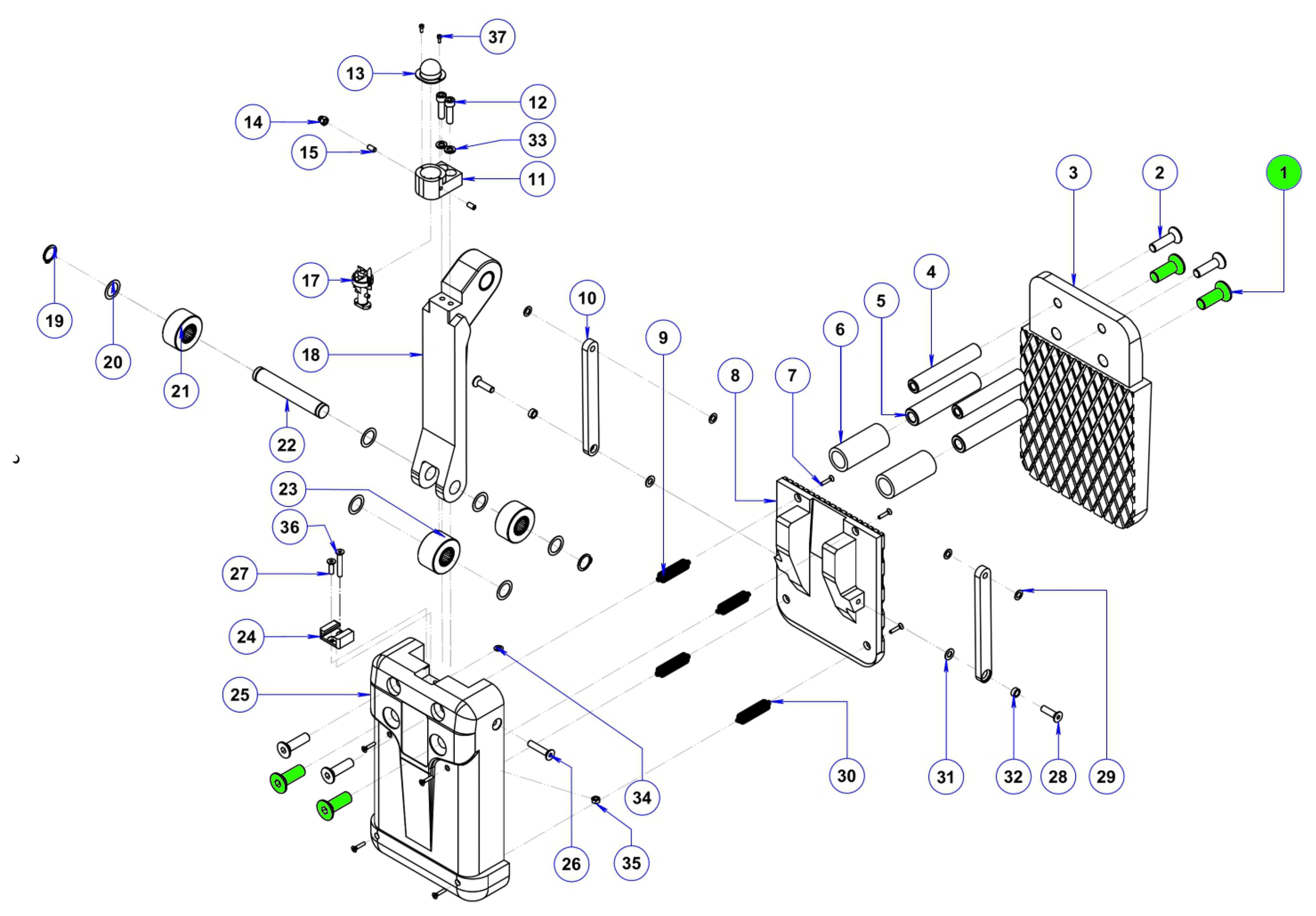 01 Hexagon socket countersunk head cap screw M16 _ 51 for ALG50A