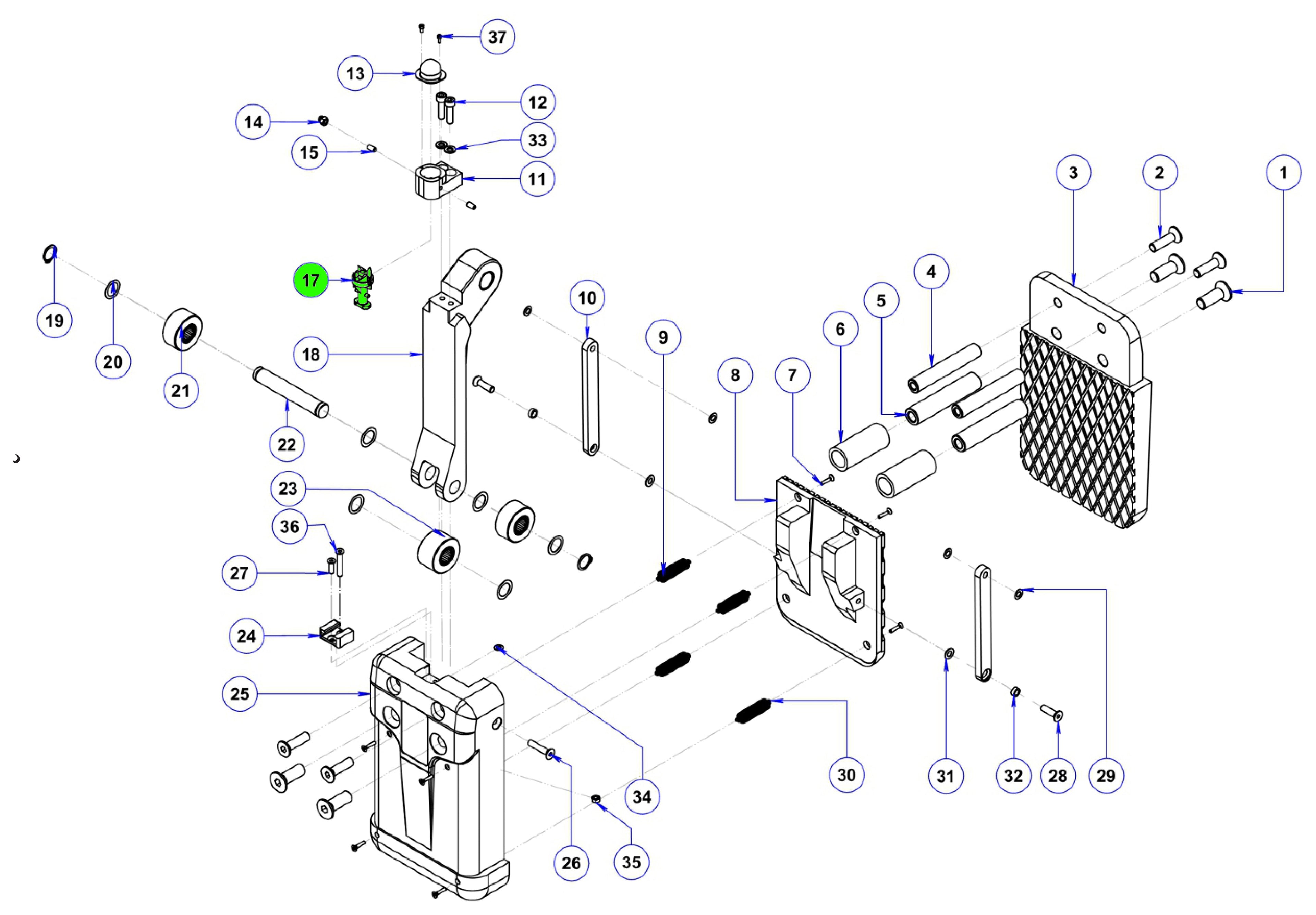 17 Automatic locking latch for ALG50A
