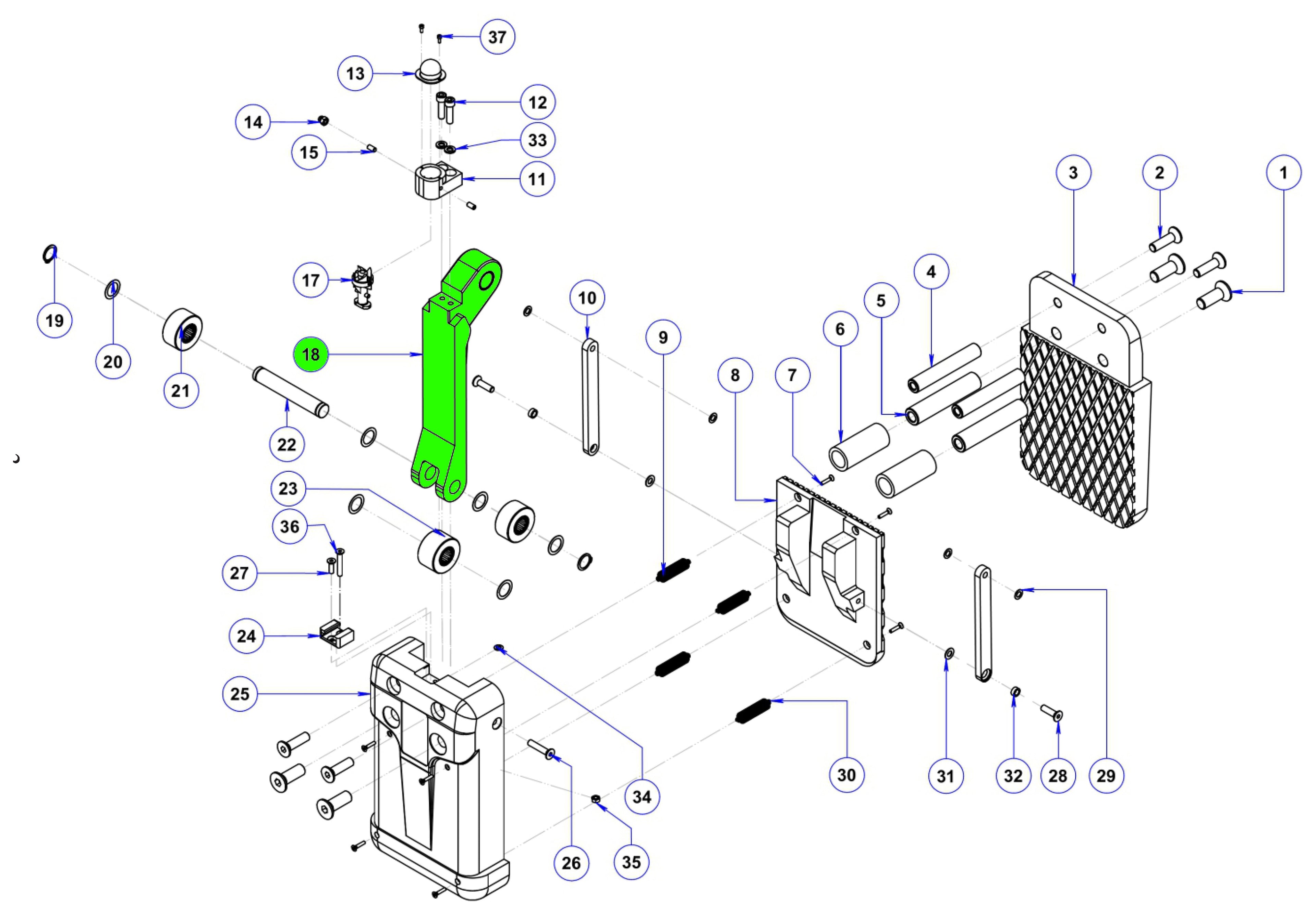 18 Lifting pin for ALG50A (NEW VERSION)