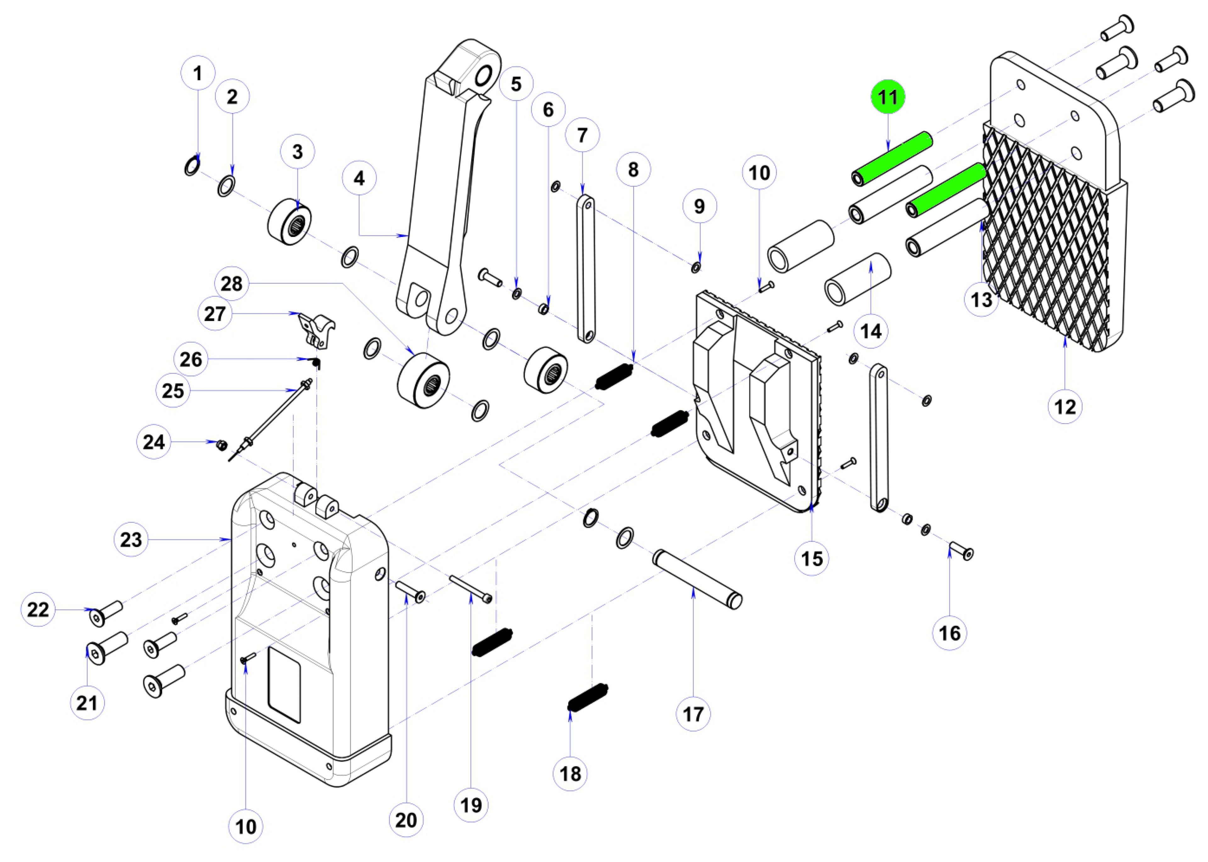 11 Top pin for ALG60