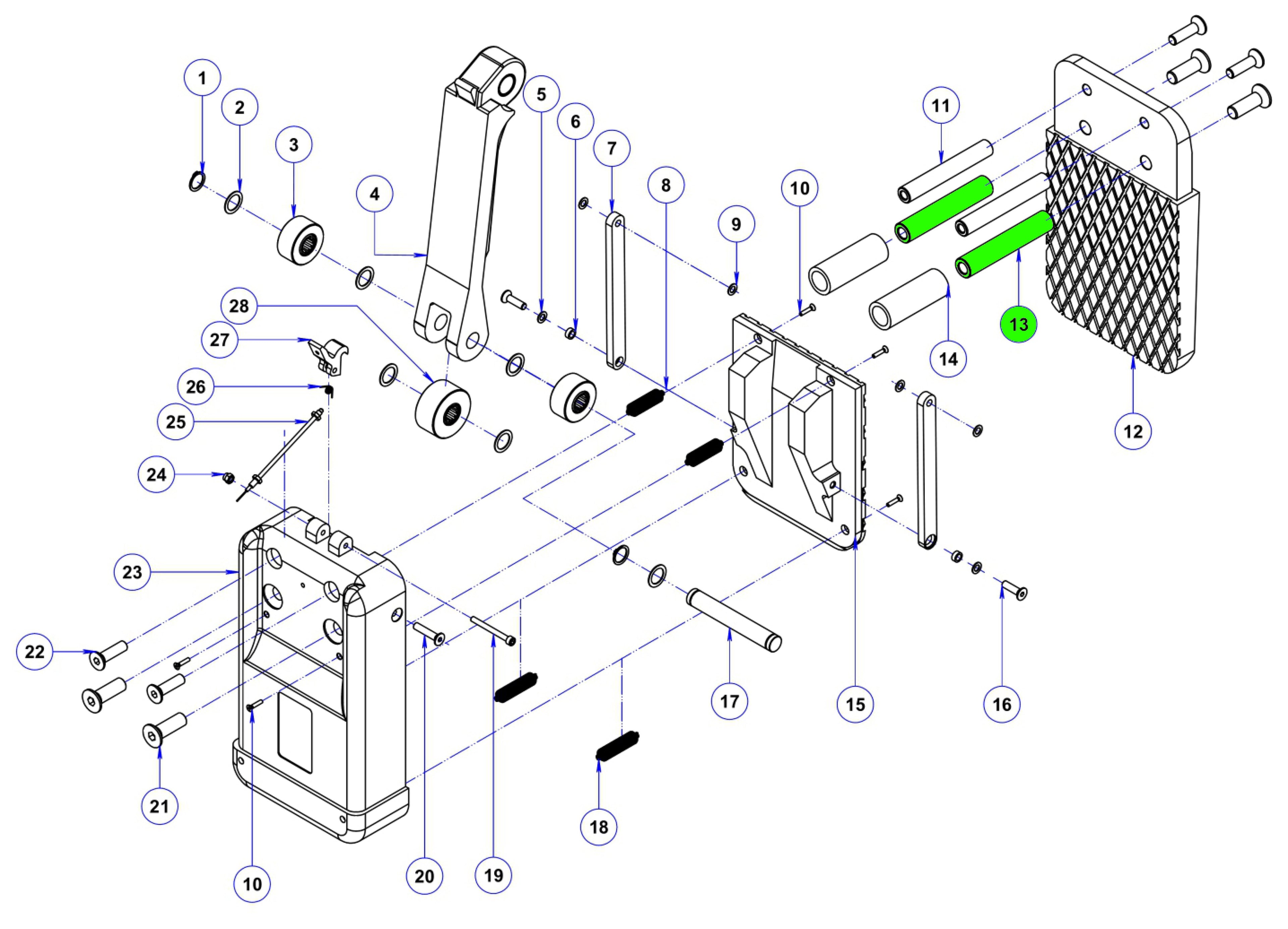 13 Bottom pin for ALG75