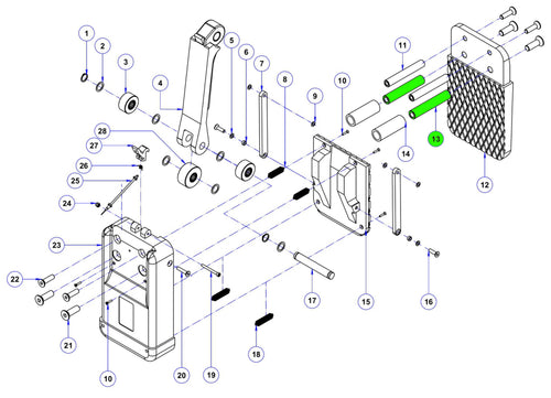 13 Bottom pin for ALG75