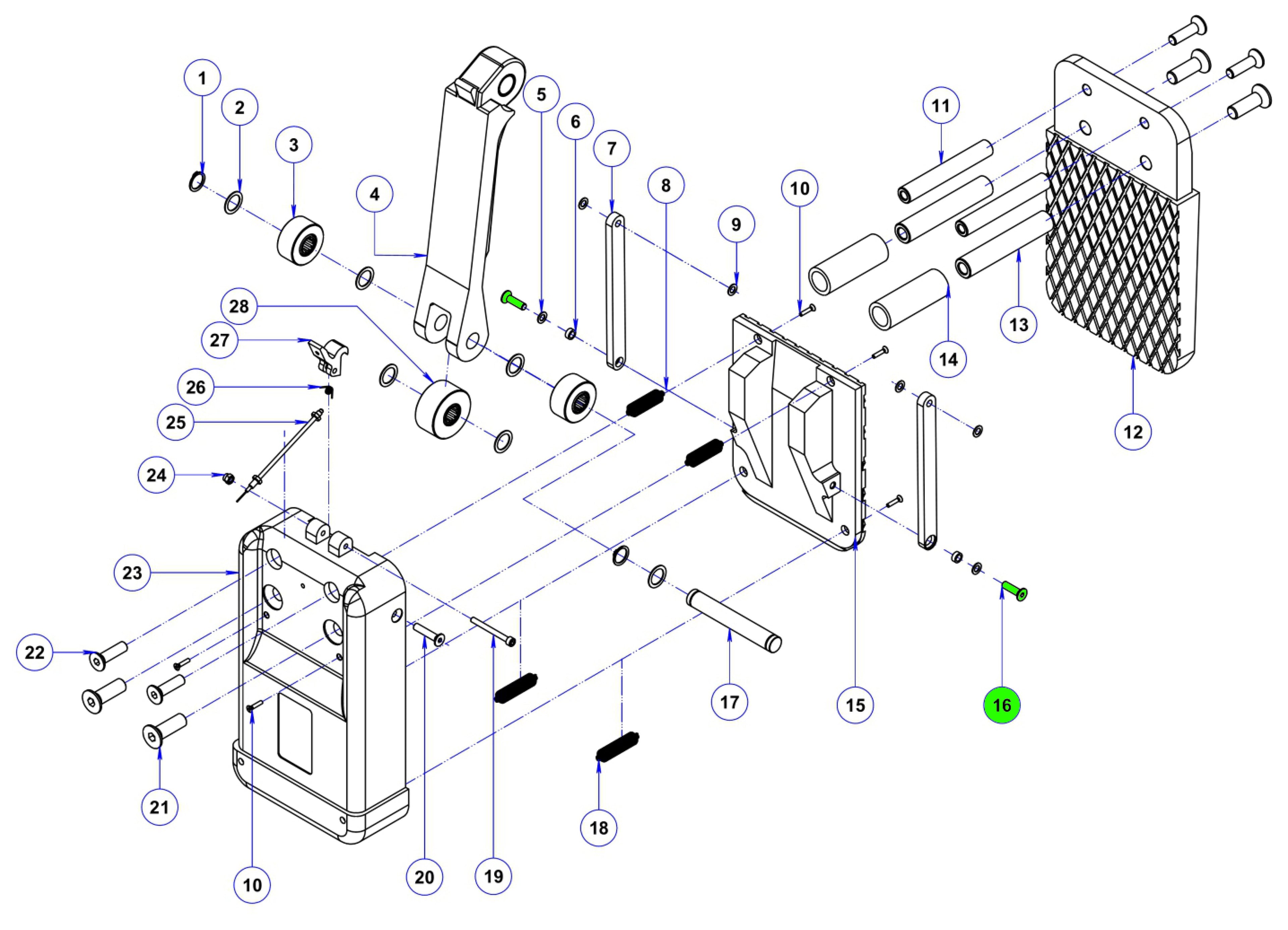 16 Hexagon socket countersunk head cap screw M8 _ 31 for ALG75