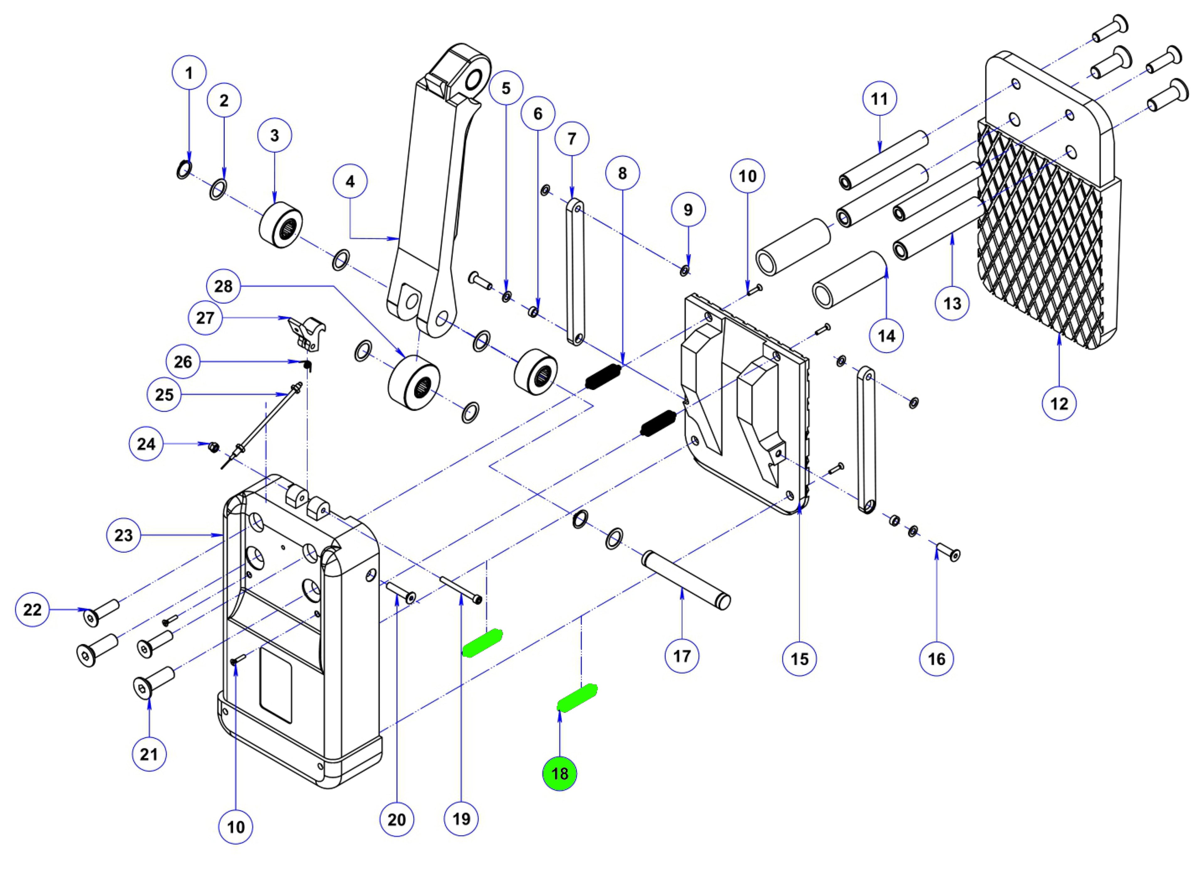 18 Bottom extension spring for ALG75 (SET OF 2)