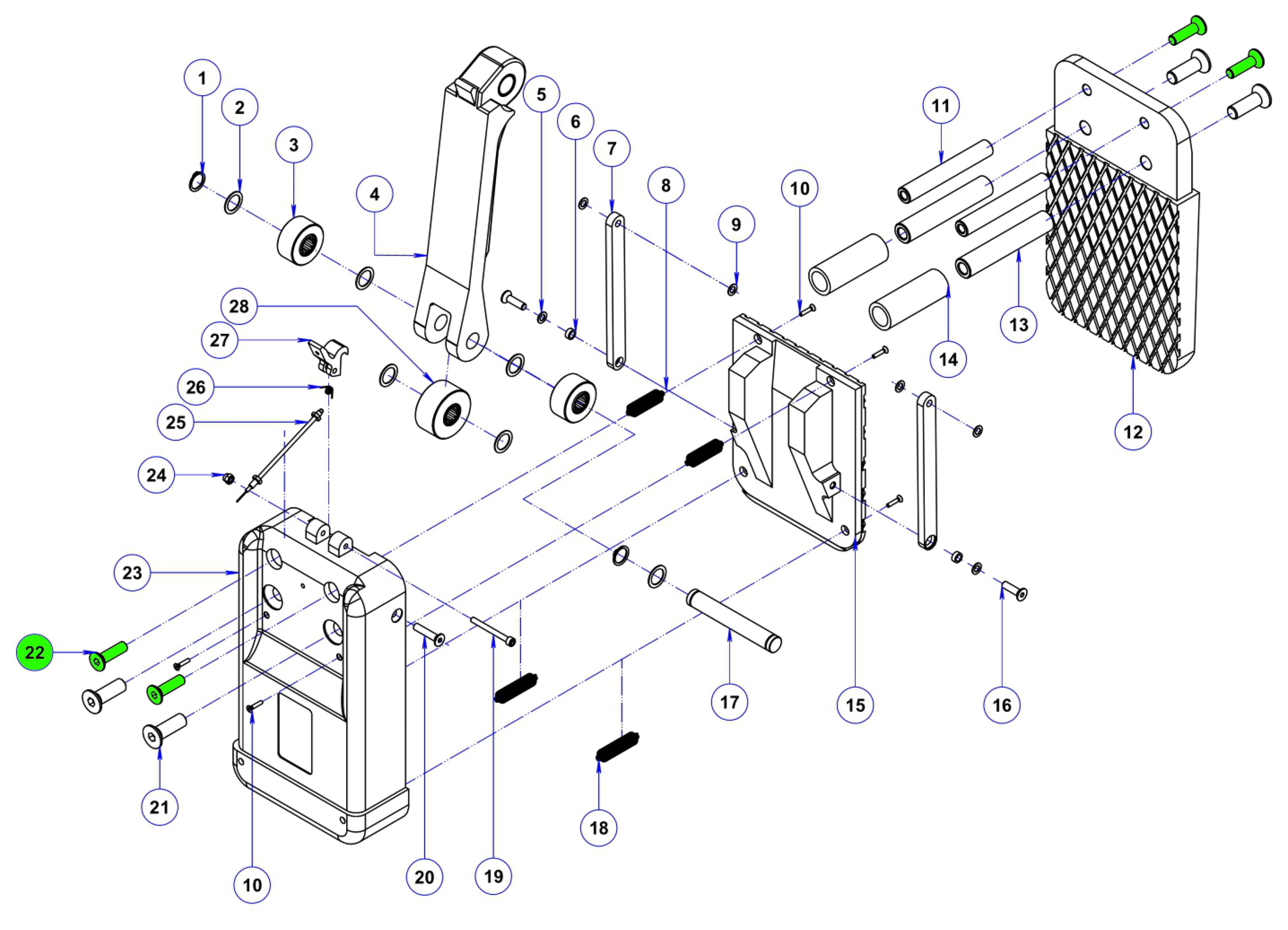 22 Hexagon socket countersunk head cap screw M12 _ 41 for ALG75