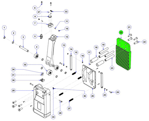 20 Clamp back plate for ALG75A