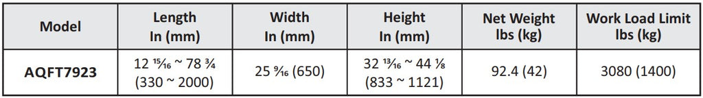 Abaco QLI Foldable Table - AQFT7923