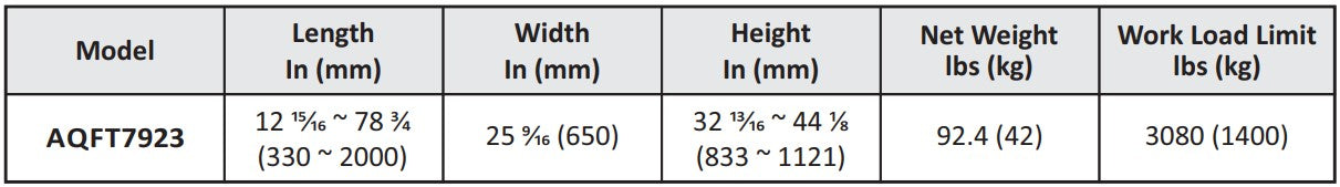 Abaco QLI Foldable Table - AQFT7923