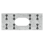 Layout on countertop with cutout