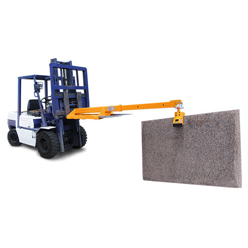 On forklift with slab