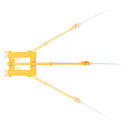 Top view with swing arms
