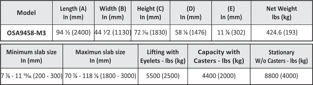 Abaco One Stop A-Frame - OSA9458-M3