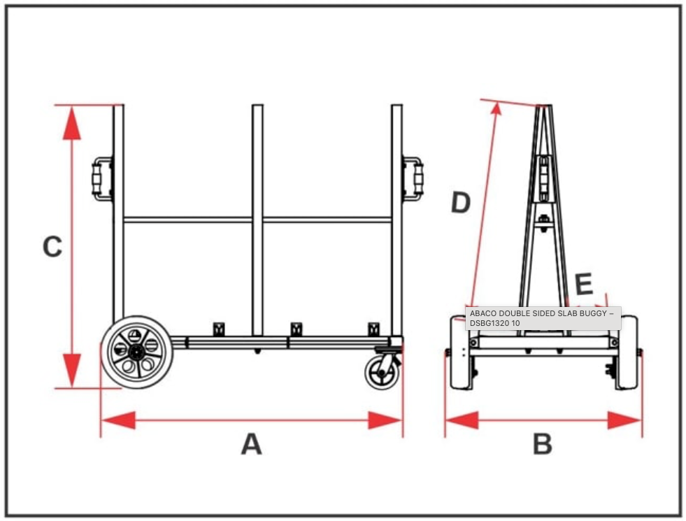 Abaco Double Sided Slab Buggy - DSBG1320