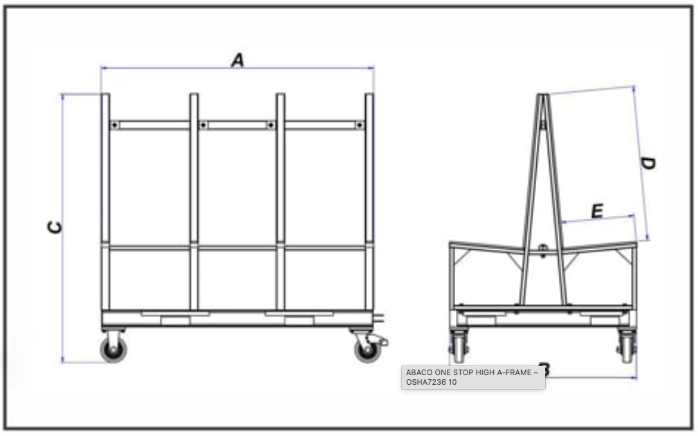 Abaco One Stop High A-Frame - OSHA7236