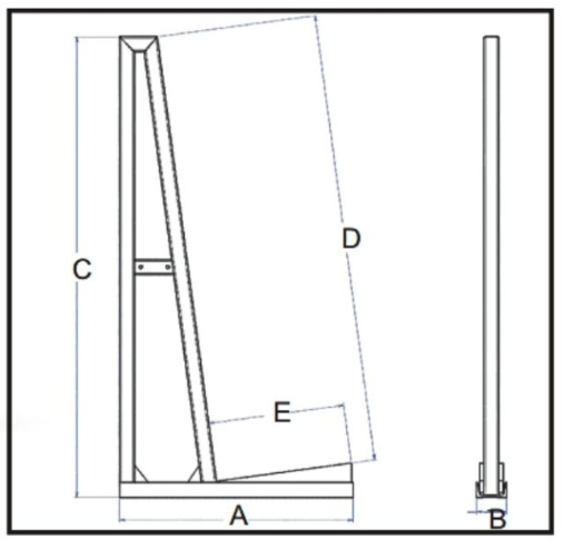 Abaco Single Sided A-Frame - SSAF060