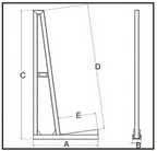 Abaco Single Sided A-Frame - SSAF060
