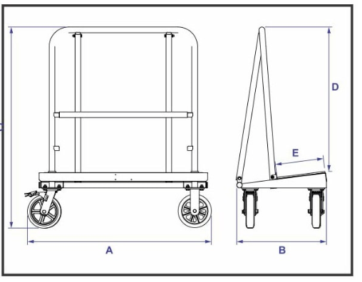 Abaco QLI Drywall Cart - AQDC039-CS-M2